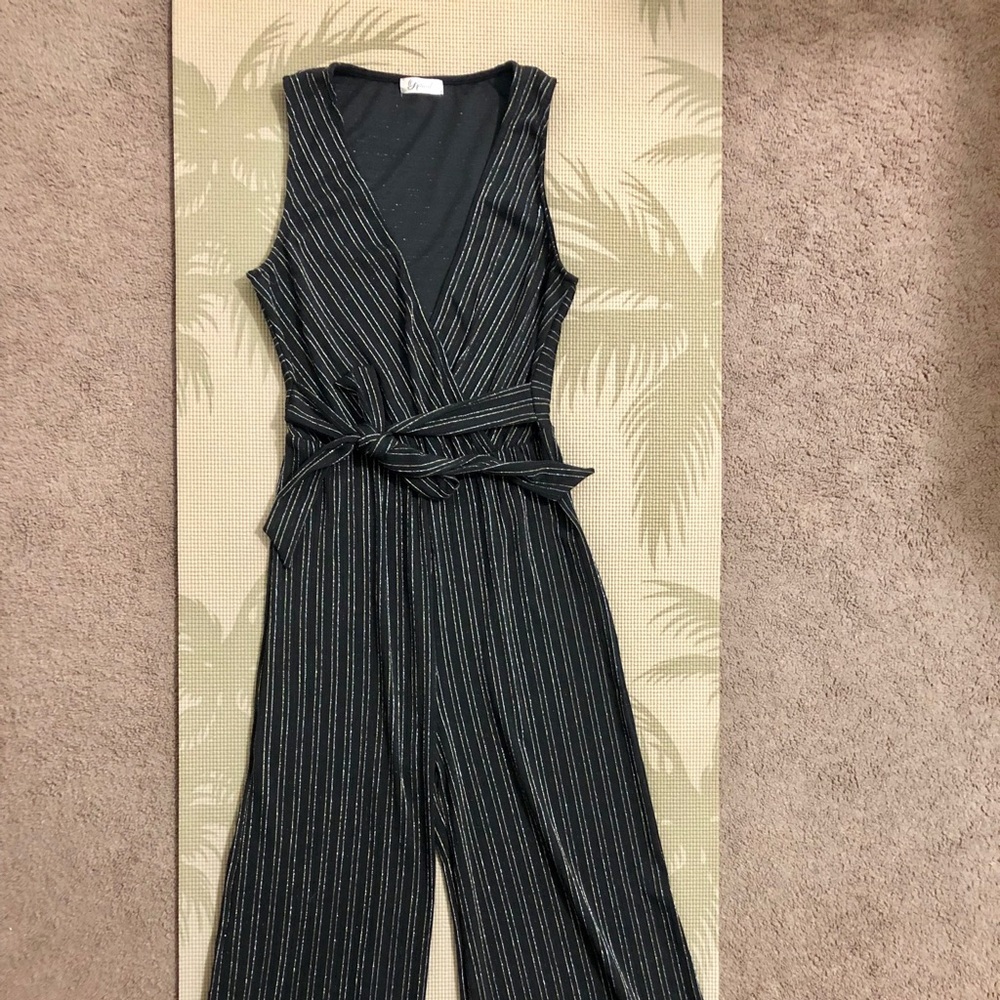 Pant black romper/ jumpsuit